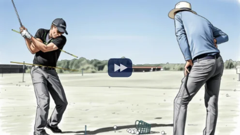 Jupp Kowalski hat Golfunterricht